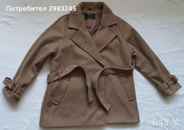 Дамско кафяво палто