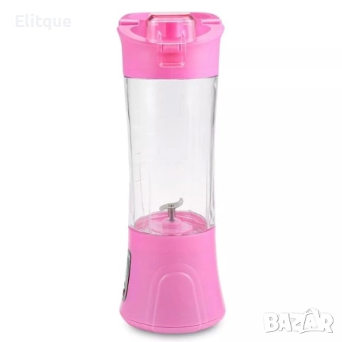 Преносима електро бутилка за шейкове, смутита и блендиране на плодове, снимка 4 - Блендери - 52864105