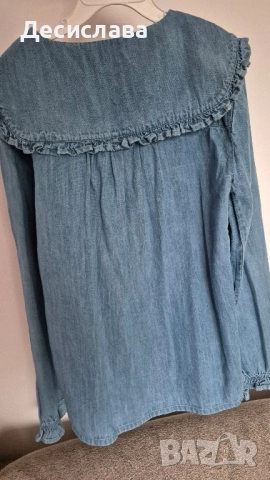 Дънкова риза за момиче John Lewis, 146 см.,11 г., снимка 6 - Детски ризи - 51975149