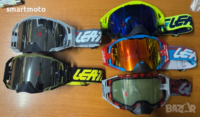 LEATT Мотокрос очила Velocity 6.5 двуслойни против замъгляване 1