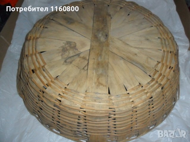 Голям стар панер 63/14 см, снимка 4 - Антикварни и старинни предмети - 39188386