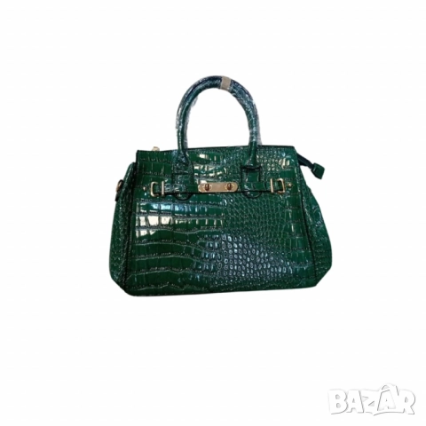 Дамска чанта с кроко текстура – изисканост и стил за всяка модерна жена, снимка 3 - Чанти - 52138221
