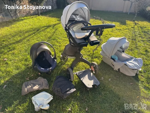 Бебешка количка STOKKE Xplory v6 limited edition - Tranquil Blue, снимка 17 - Детски колички - 48512818