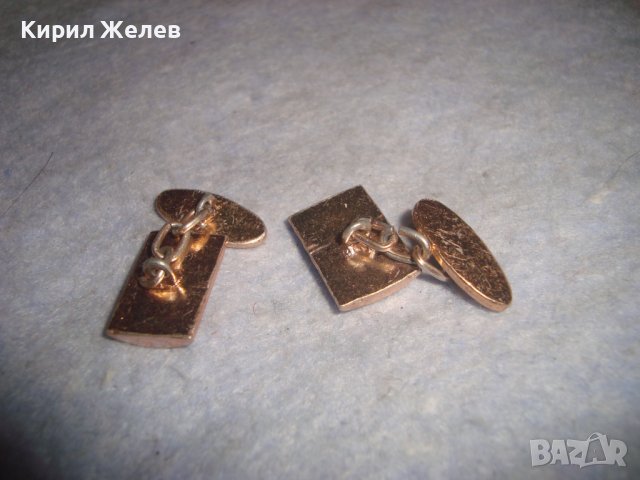 СТАРИ ПОЗЛАТЕНИ РЕТРО ВИНТИДЖ КОПЧЕТА за РЪКАВЕЛИ БУТОНЕЛИ 84781, снимка 2 - Антикварни и старинни предмети - 37592976