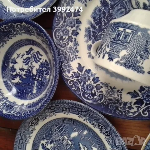 Набор от стари английски чинии и чаши-21 бр+ подарък, снимка 2 - Антикварни и старинни предмети - 49136898