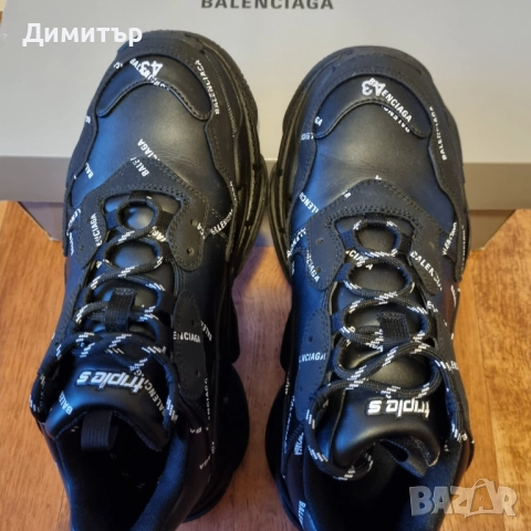 Balenciaga Triple S Black - Оригинални - Отлично състояние, снимка 11 - Маратонки - 52524017