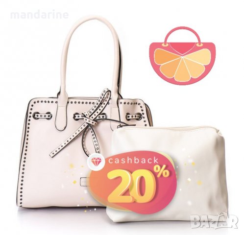 ПРОМО 🍊 PIERRE CARDIN 🍊 Кожена чанта в бледо розово 30x33x12 см нова с етикети, снимка 7 - Чанти - 35531760