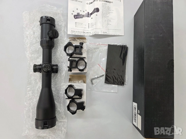 Оптика FOCUHUNTER 4-24x50 SF, оптически прицел с подсветка и монтажи, снимка 12 - Оборудване и аксесоари за оръжия - 53382406