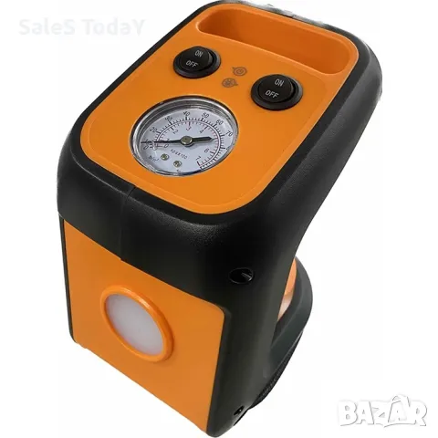 Компресор за гуми 3 в 1-манометър+ електрически компресор+ прожектор, 12V, 35 литра / мин., снимка 2 - Аксесоари и консумативи - 48010859