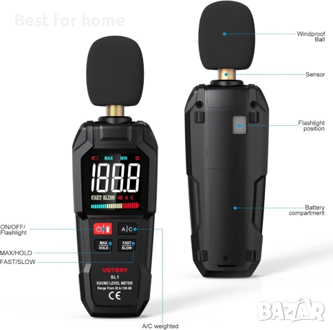 Цифров децибеломер, снимка 5 - Друга електроника - 51500771