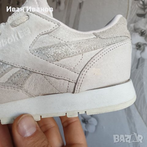 маратонки  Reebok Classic Leather Shimmer  номер 35, снимка 8 - Детски маратонки - 40232019