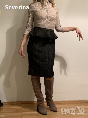 Patrizia pepe *Нова, молив пола с колан пеплум 42, снимка 9 - Поли - 44116163