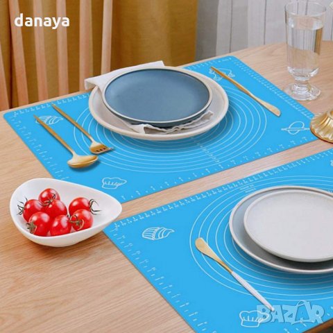 1778 Силиконова подложка за месене и точене на тесто, снимка 6 - Прибори за хранене, готвене и сервиране - 30822731