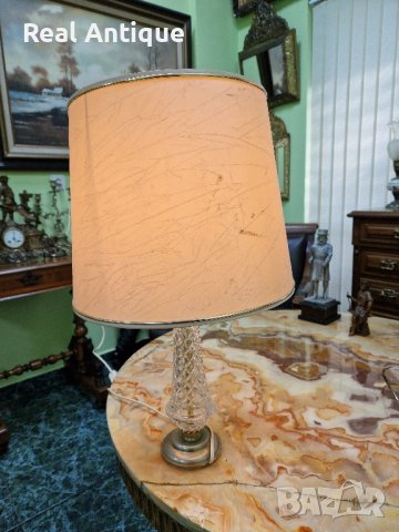 Красива антикварна белгийска нощна лампа , снимка 2 - Антикварни и старинни предмети - 43581617