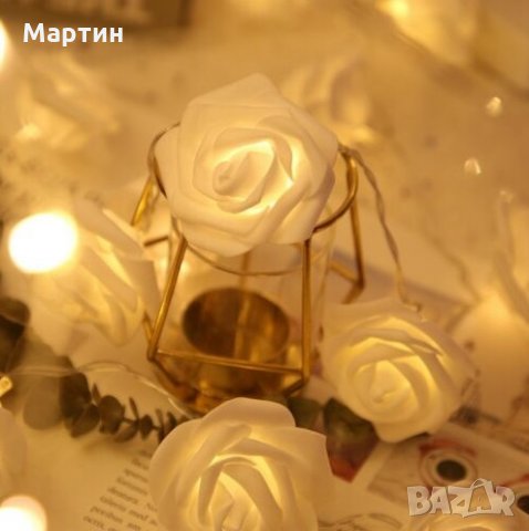 Рози LED светещи за декорация Коледа - елегантен лукс и романтично усещане, снимка 12 - Изкуствени цветя - 26861593