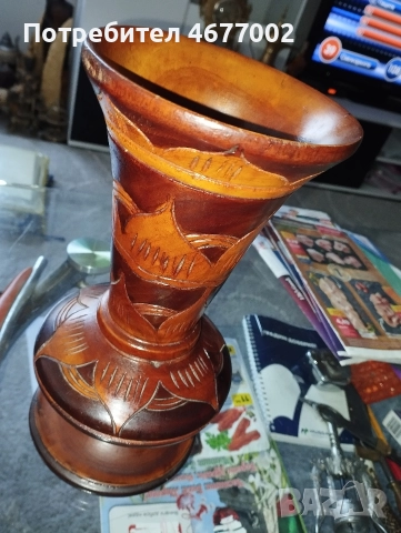 перфектна дърворезба ваза, снимка 9 - Антикварни и старинни предмети - 52924899