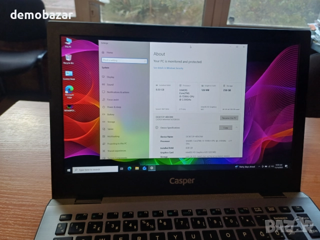 14" FHD IPS Ultrabook Casper™i5/8GB РАМ/256GB SSD, снимка 8 - Лаптопи за дома - 52416238