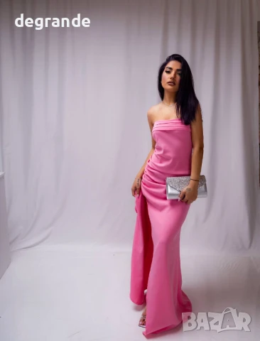 Розова дълга рокля, снимка 4 - Рокли - 50908025