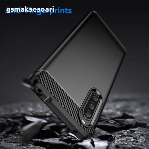 Sony Xperia 10 V 5G - Удароустойчив Кейс Гръб CARBON, снимка 3 - Калъфи, кейсове - 43051878