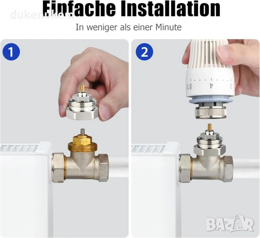 Адаптер за радиаторен вентил Ancable M30 x 1.0 > M30 x 1.5, снимка 6 - Други стоки за дома - 53110702