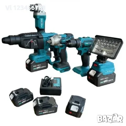 Комплект от 5 акумулаторни инструмент 3 броя батерии КraftRoyal