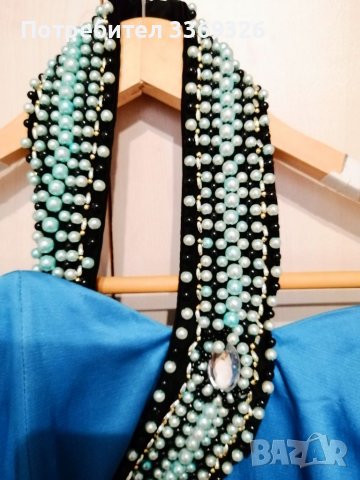 Тюркоазена бутикова рокля - Италия 🇮🇹, снимка 8 - Рокли - 36695605