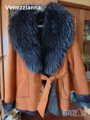 Зимен кожух естествена кожа/ Дълго Палто от визон