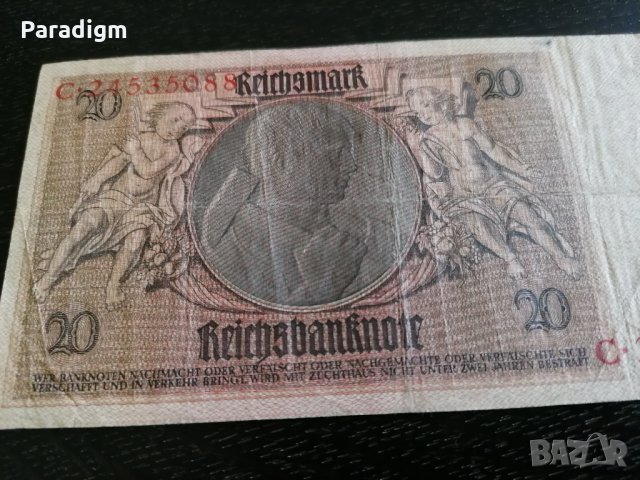 Банкнота - Германия - 20 марки | 1929г., снимка 6 - Нумизматика и бонистика - 33273405