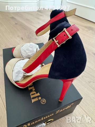 Дамски обувки на ток Massino Zardi - нови с кутия , снимка 3 - Дамски обувки на ток - 53136068