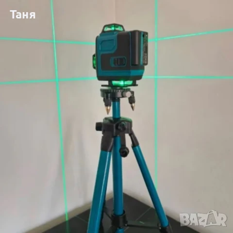 Самонивелиращ Лазерен Нивелир 4D с 16 Линии, Зелен Лазер, Тринога и Куфар, снимка 10 - Измервателни инструменти - 50538722