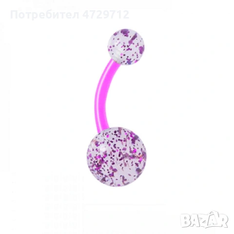 Обици на пъп медицински силикон, снимка 5 - Обеци - 53439335