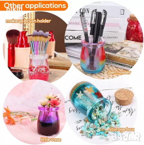 Буркан кашпа саксия силиконов молд форма калъп гипс смола декор, снимка 3 - Форми - 38459320