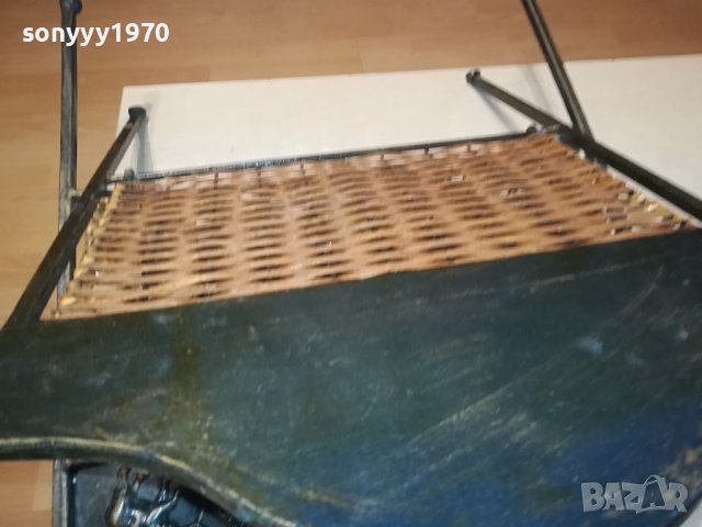 ПОСТАВКА ЗА ВЕСТНИЦИ СПИСАНИЯ-МЕТАЛ РАТАН 1501241715, снимка 10 - Антикварни и старинни предмети - 43820206