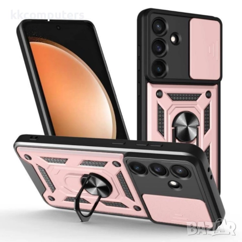 Samsung Galaxy S25 FE Удароустойчив Ring Holder/ Sliding Camera Cover Калъф и Протектор, снимка 6 - Калъфи, кейсове - 51832222