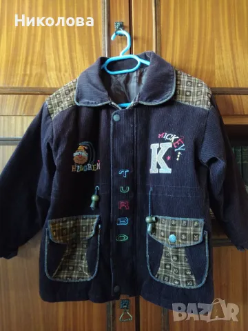 Тъмно кафяво,кадифено яке за момче., снимка 5 - Детски якета и елеци - 47384491