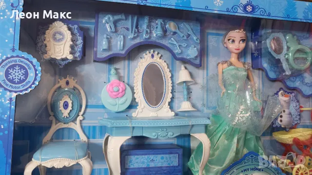 Кукла Елза с каляска,тоалетка и аксесоари детски комплект 76см, снимка 6 - Кукли - 48252273