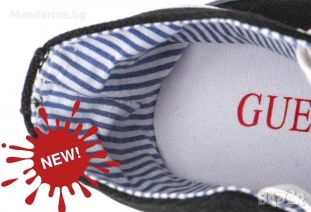 ПРОМО 🍊 GUESS 41-42-43 номер 🍊 Черни мъжки обувки с лого на марката нови с кутия, снимка 14 - Кецове - 25959058