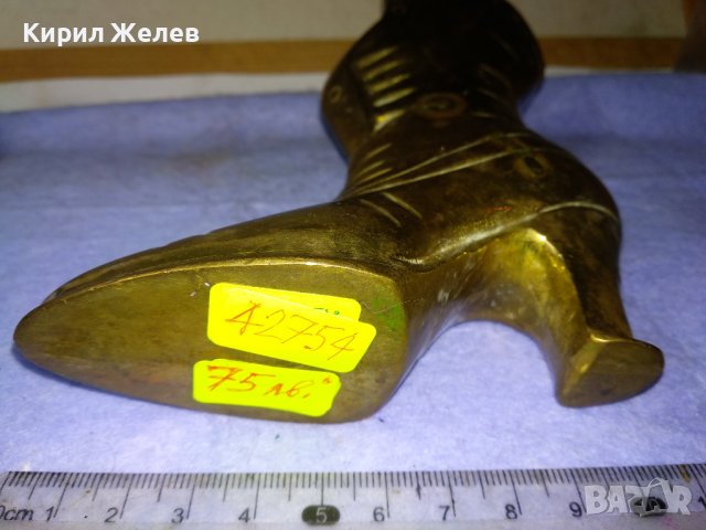 Старо ГОЛЯМО КОЛЕКЦИОНЕРСКО КРАСИВО ШАРМАНТНО БРОНЗОВО ДАМСКО БОТУШЧЕ - ВАЗА МАЙСТОРСКА РАБОТА 42754, снимка 7 - Декорация за дома - 43828044