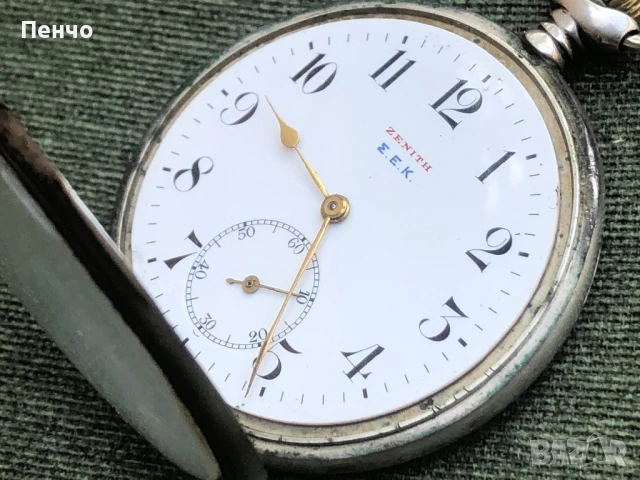 стар сребърен, джобен "ZENITH" GRAND PRIX PARIS 1900, снимка 9 - Антикварни и старинни предмети - 50580786