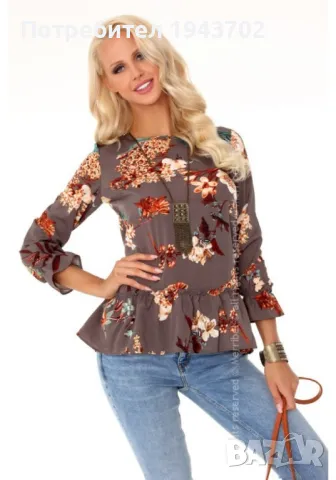 Дамска блуза с 34 ръкав Aridanna, снимка 2 - Блузи с дълъг ръкав и пуловери - 48045262