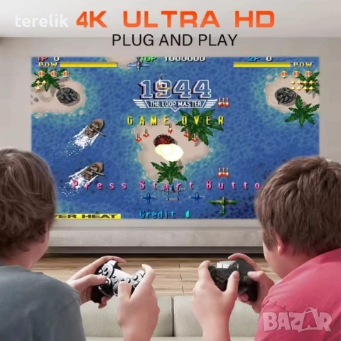 %Нов S40Max 450 Смарт проектор и игрова конзола с 35 000 вградени игри 4K, Android 11