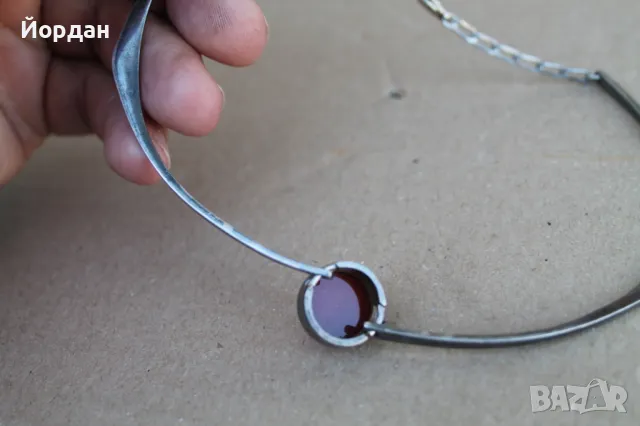 Сребърно дамско колие, снимка 7 - Колиета, медальони, синджири - 47608141