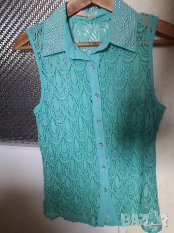 Дамска лятна блуза риза от дантела с копчета , снимка 10 - Ризи - 28901725