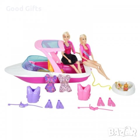 Голям Детски кораб с две кукли Барби и аксесоари