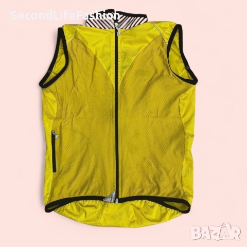 Мъжки колоездачен елек Assos, жълт, Airblock 799 Windstopper лек