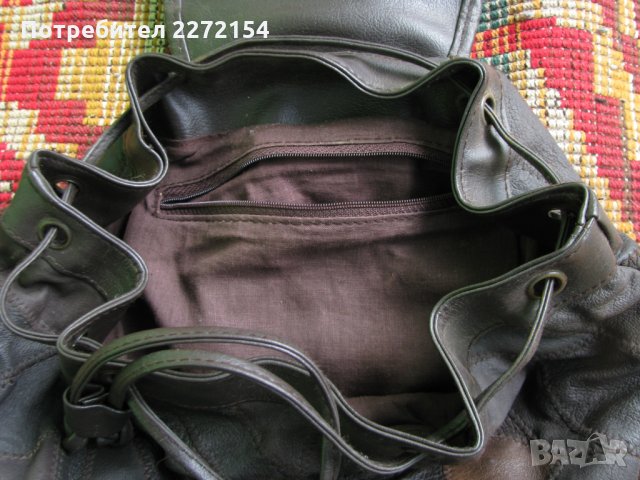 Кожена чанта раница, снимка 3 - Раници - 32990951