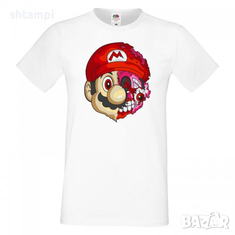 Мъжка тениска Mario Zombie 5 Игра,Изненада,Подарък,Празник,Повод, снимка 5 - Тениски - 37237925
