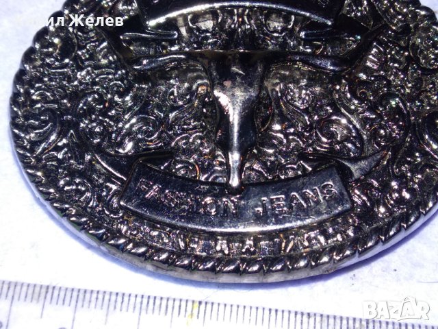 FASHION JEANS КРАСИВА ЕФЕКТНА МОДНА МЕТАЛНА СРЕБРИСТА МАТОВО ЛАКИРАНА ТОКА За УНИСЕКС КОЛАН 41265, снимка 10 - Колани - 43665699