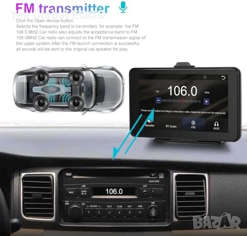 Camecho 7″ мултимедиен плеър Apple CarPlay Android Auto, снимка 7 - Друга електроника - 53234136