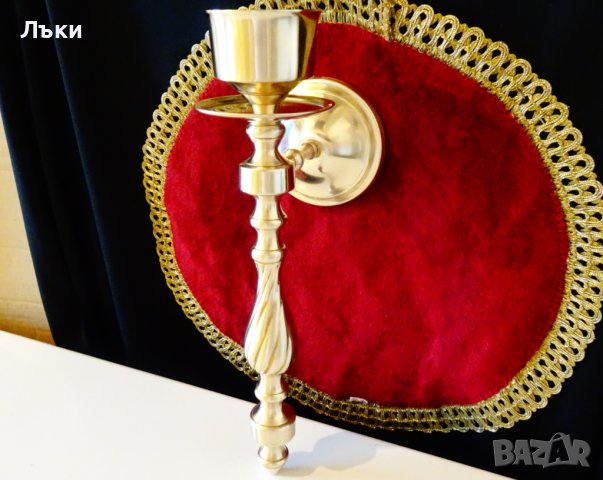 Бронзов свещник за стена,свещник за пиано. 